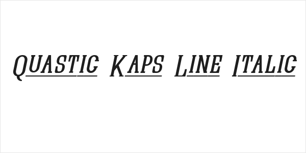 Quastic Kaps Line Italic Logo