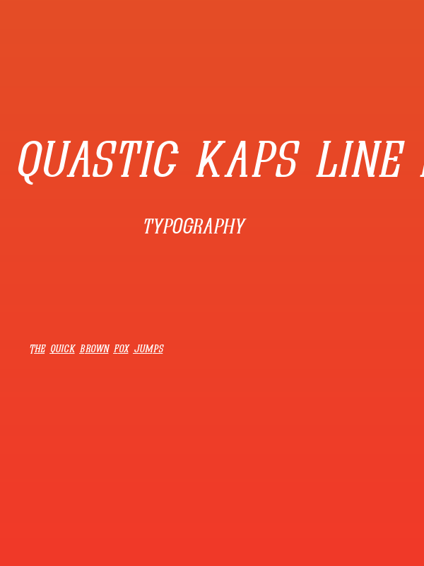 Quastic Kaps Line Italic Poster