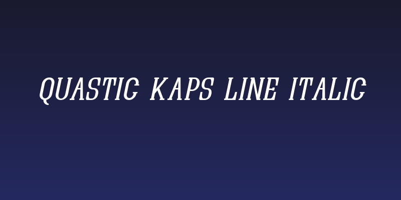 Quastic Kaps Line Italic Social Header