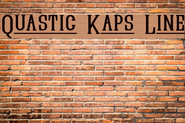 Quastic Kaps Line Font examples