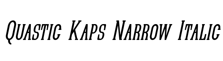 Quastic Kaps Narrow Italic  नि: शुल्क फ़ॉन्ट्स डाउनलोड