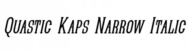 Quastic Kaps Narrow Italic  フリーフォントのダウンロード