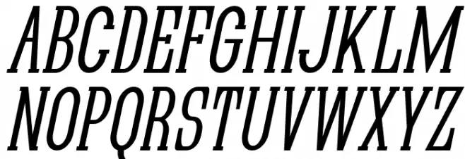 Quastic Kaps Narrow Italic Schriftart Groß