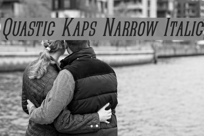 Quastic Kaps Narrow Italic Font examples