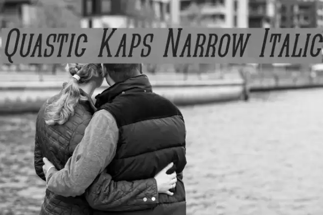 Quastic Kaps Narrow Italic Font examples