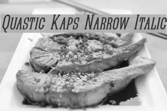 Quastic Kaps Narrow Italic Font examples