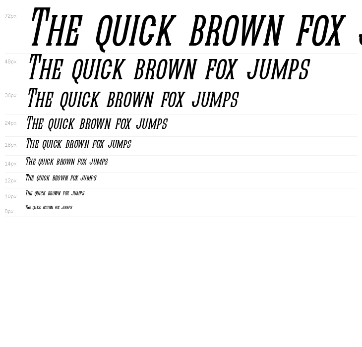 Quastic Kaps Narrow Italic Waterfall