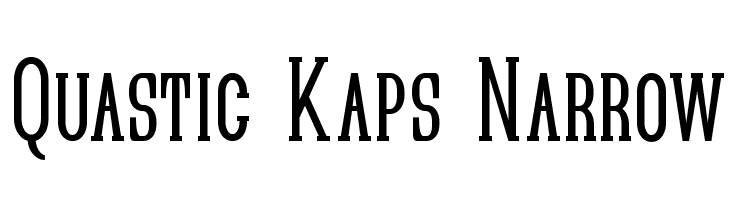 Quastic Kaps Narrow  Free Fonts Download