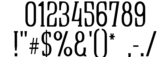 Quastic Kaps Narrow Font OTHER CHARS