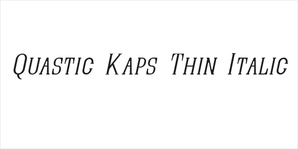 Quastic Kaps Thin Italic Logo