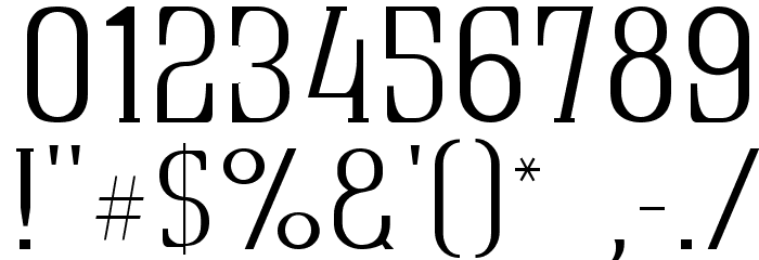 Quastic Kaps Thin Font OTHER CHARS