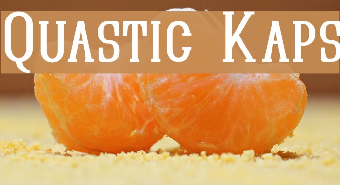 Quastic Kaps Font examples