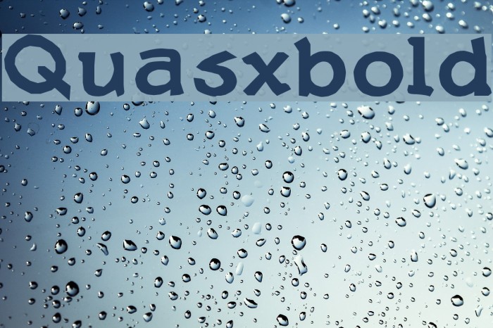Quasxbold Font examples