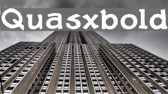 Quasxbold Font examples