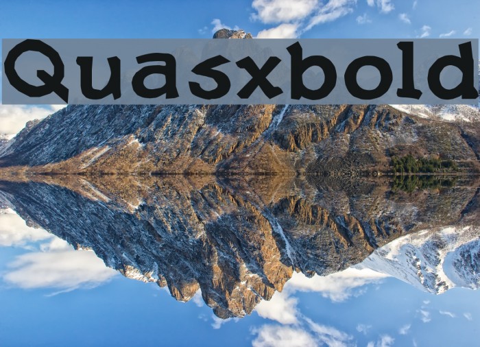 Quasxbold Font examples