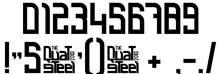 QuatSteel DemiBold Font OTHER CHARS