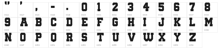 Quaterback Fight Character Map