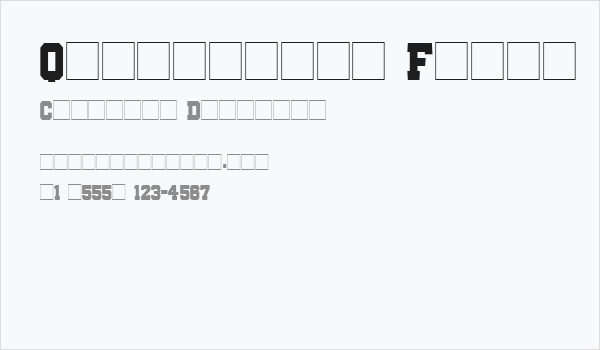 Quaterback Fight Business Card