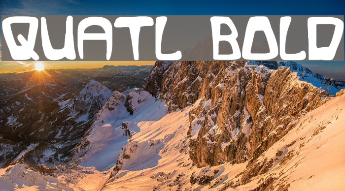 Quatl Bold Font examples