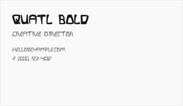Quatl Bold Business Card