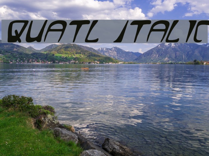 Quatl Italic Font examples