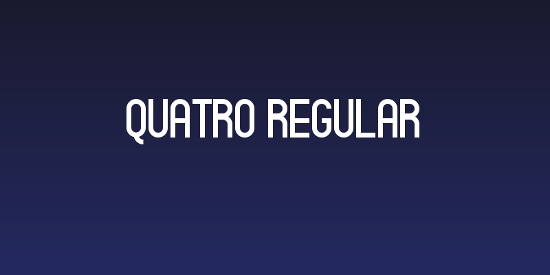 Quatro Regular Social Header