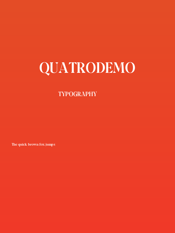QuatroDEMO Poster