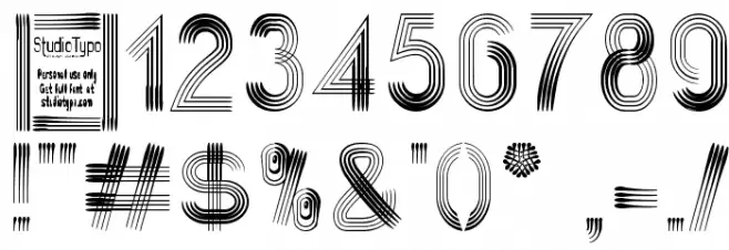 Quatroline Font OTHER CHARS