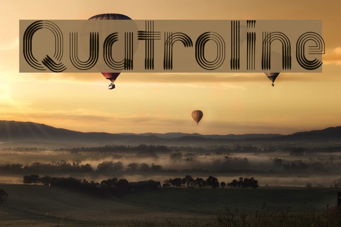 Quatroline Font examples