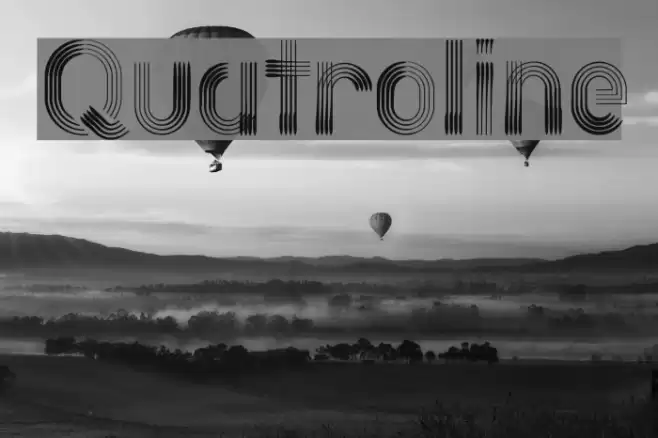 Quatroline Font examples