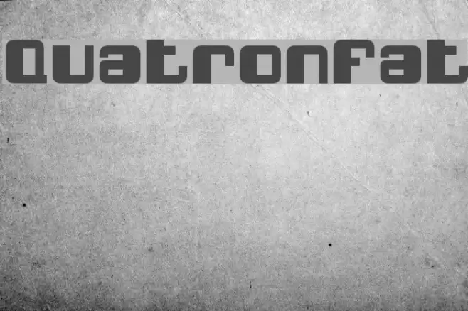 QuatronFat Font examples