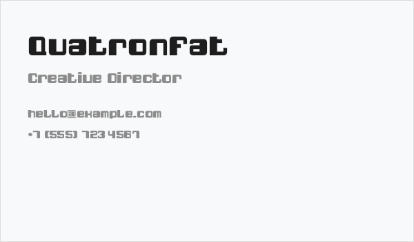 QuatronFat Business Card