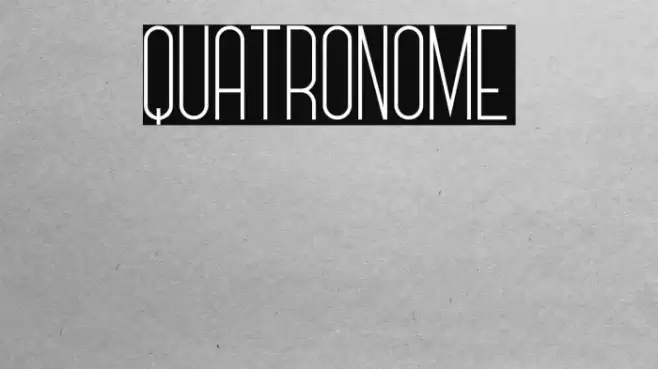 Quatronome फ़ॉन्ट examples