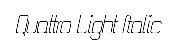 Quattro Light Italic  Frei Schriftart Herunterladen