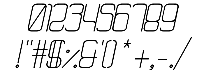 Quattro Light Italic Font OTHER CHARS