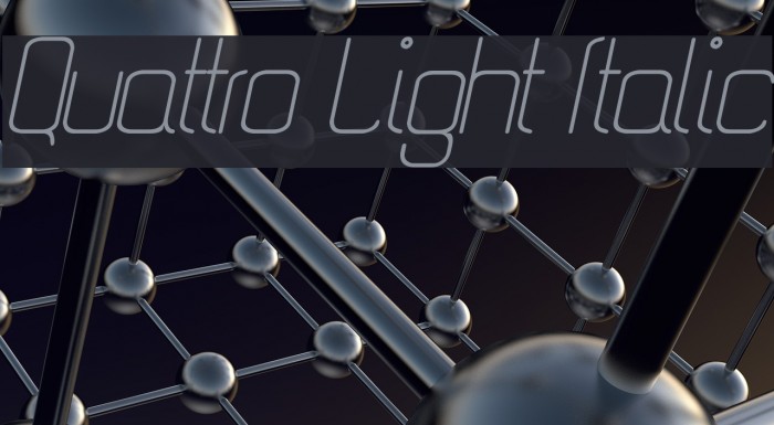 Quattro Light Italic Font examples