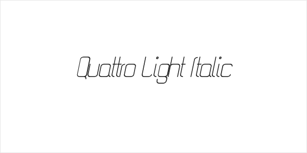 Quattro Light Italic Logo