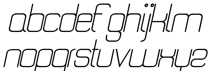 Quattro Light Italic Font LOWERCASE