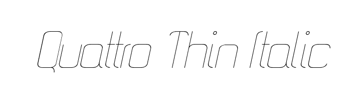 Quattro Thin Italic  免费字体下载