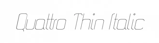 Quattro Thin Italic  Descarca Fonturi Gratis