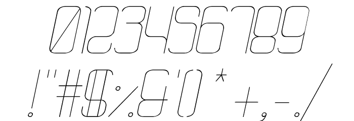 Quattro Thin Italic Font OTHER CHARS