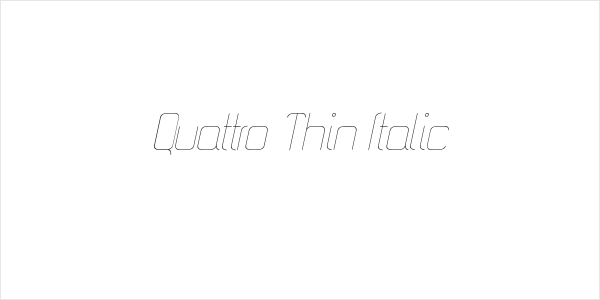 Quattro Thin Italic Logo