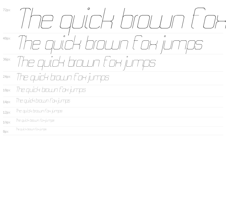 Quattro Thin Italic Waterfall