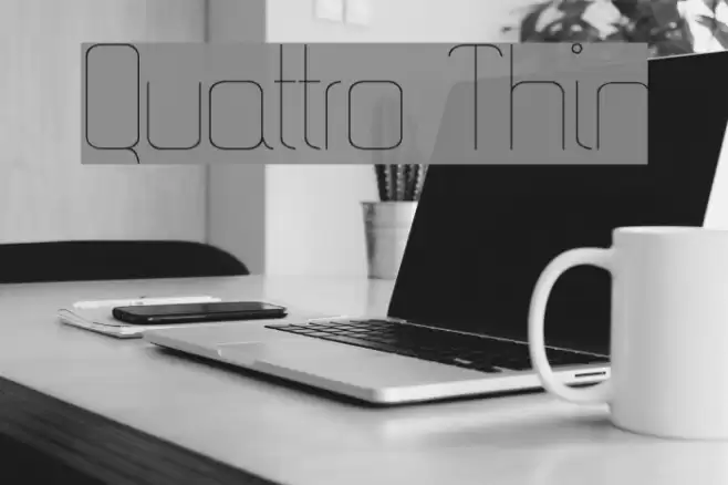 Quattro Thin Шрифта examples