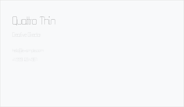 Quattro Thin Business Card