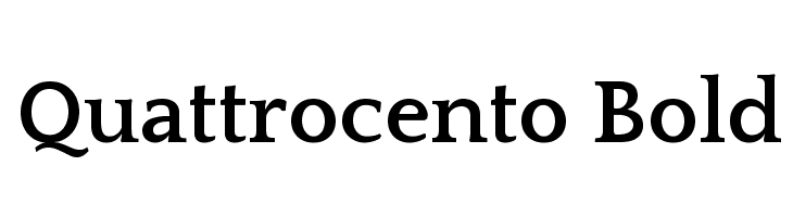 Quattrocento Bold Font