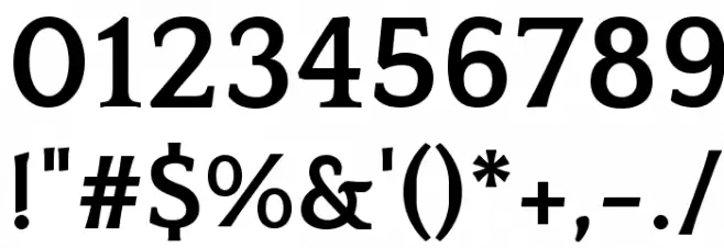 Quattrocento Bold Font OTHER CHARS