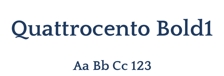Quattrocento Bold1 Font Preview