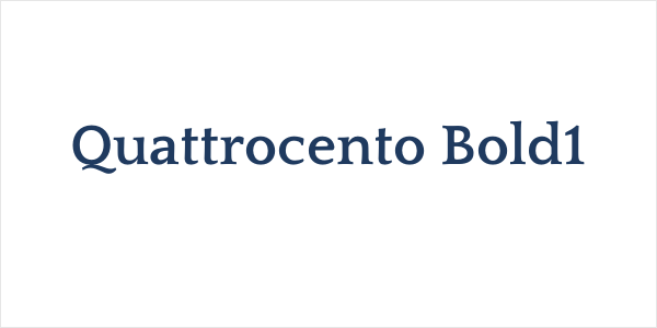 Quattrocento Bold1 Logo