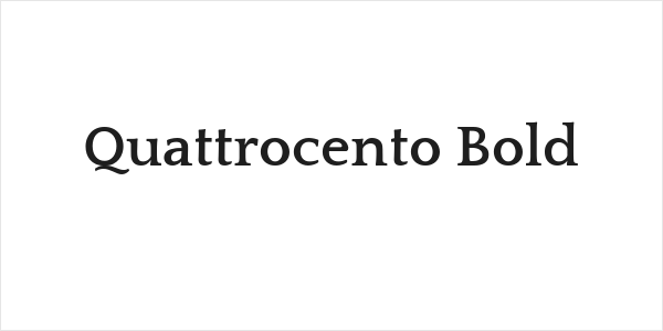 Quattrocento Bold Logo